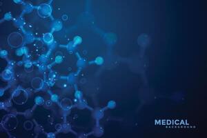 abstract molecules medical science background vector