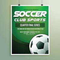 soccer club sports championship flyer template vector