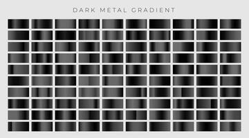 big set of dark or black gradients set vector