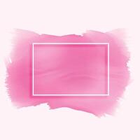 pink watercolor stain texture with empty frame vector