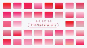 Big set of soft pink gradients vector