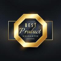 best product guarantee golden seal label design vector