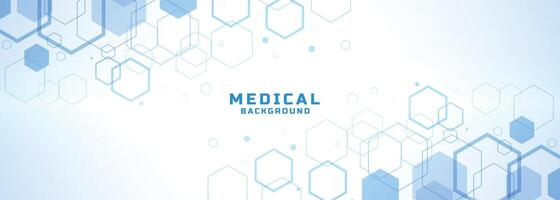 abstract medical background with hexagonal structure shapes vector