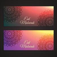 beautiful eid festival banners vector