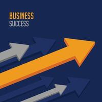 leading business arrow for company success vector