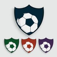 set of soccer or football labels vector