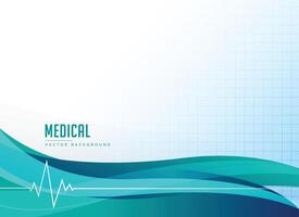 medical healthcare or pharmacy background with heart beat and wave vector