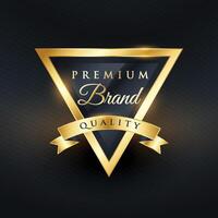 premium brand quality label and badge design vector