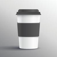 realistic coffee mug template design object vector