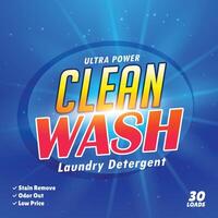 packaging design template for laundry detergent vector