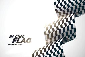 3d racing wavy flag background design vector