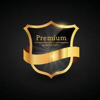 premium luxury golden label design vector