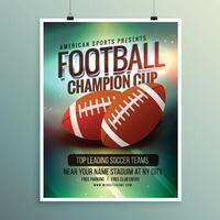 rugby championship cup flyer template vector