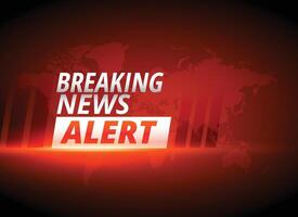 breaking news alert background in red theme vector