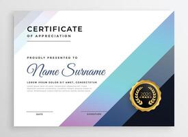 stylish modern certificate template for multipurpose design vector