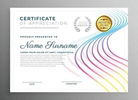abstract creative certificate template design vector