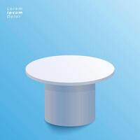 display table design on blue background vector