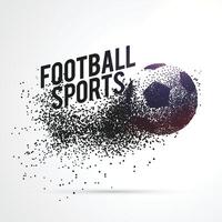 particles forming football shape sports background vector