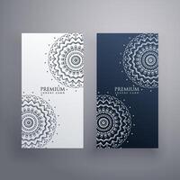 premium set of mandala card designs vector
