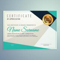 modern elegant certificate design with geometric shapes vector