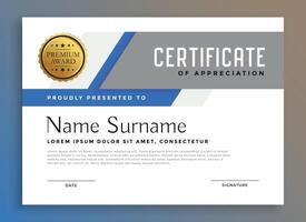 professional multipurpose business certificate design vector