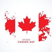canadiense bandera en grunge estilo vector