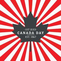 canada day greeting background vector