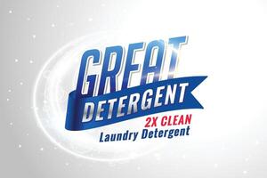 lavandería detergente embalaje concepto para limpiar telas vector