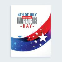 4 de julio día de la independencia americana vector