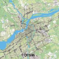 Ottawa, ontario, Canadá mapa póster Arte vector