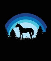 diseño de camiseta de caballo vector