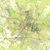 Poznan Poland map poster art vector