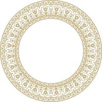 gold round turkish ornament. Endless Ottoman national border, frame, ring vector