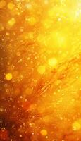 Blurred background with abstract yellow light bokeh creating a captivating effect photo