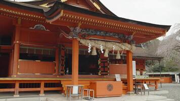 Japan, Fujinomiya, Fujisan Hongu Sengen-taisha shrine in Fujinomiya, Shizuoka, Japan. 05-04-2024 video