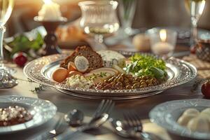 Unveiling the intricate symbolism of the Passover Seder plate photo