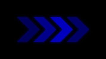 Blue arrows animation on black background for presentations, directional concepts, business plans, finance reports, website design, and marketing materials. Chevron animation video