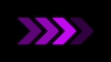 Purple arrows animation on black background for presentations, directional concepts, business plans, finance reports, website design, and marketing materials. Chevron animation video