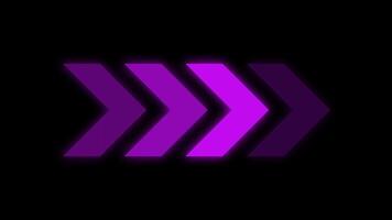 Purple arrows animation on black background for presentations, directional concepts, business plans, finance reports, website design, and marketing materials. Chevron animation video