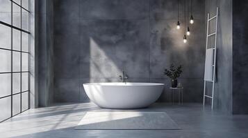 moderno bañera con un elegante minimalista toque y funcional caracteristicas foto
