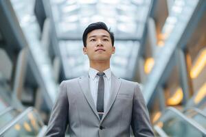 portrait of a asian businessman in office photo