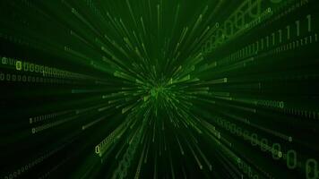 Looping background with moving binary code in the matrix style, 4k , 60 fps video