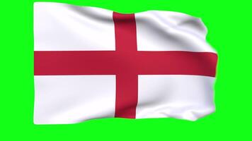 acenando bandeira do Inglaterra animação 3d render método video