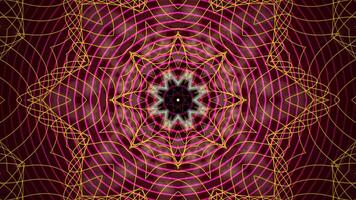 Psychedelic fractal mandala in the shape of a flower , 4k , 60 fps video