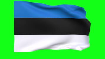 Waving flag of Estonia Animation 3D render Method video
