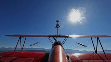 Small plane flying tail view video