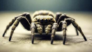 Close up image of Jumping Spider. Created with . photo