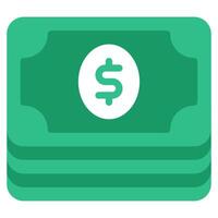 billete de banco icono para web, aplicación, infografía, etc vector