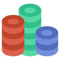 Coin Stack icon for web, app, infographic, etc vector