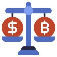 moneda equilibrar icono para web, aplicación, infografía, etc vector